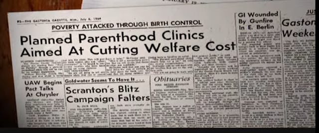 Image: Planned Parenthood clinics aimed at cutting welfare costs (Image: Maafa21)