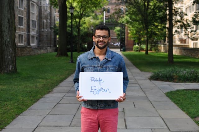 “Pro-life Egyptian” (Photo: Anthony Tokman) Yale students, Tokman