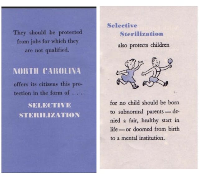 Eugenics pamphlet from Human Betterment League Association Planned Parenthood, eugenics