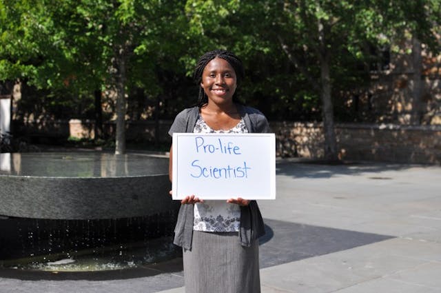 “Pro-life scientist” (Photo: Anthony Tokman) Yale students, Tokman