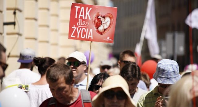 People are seen taking part in the March for Life and Family in Warsaw, Poland on June 9, 2019. (Photo by Jaap Arriens/NurPhoto) Poland