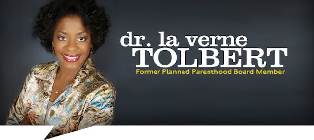 Dr. La Verne Tolbert, former Planned Parenthood board member (Image credit: TooManyAborted.com) Image: Dr. LaVerne Tolbert