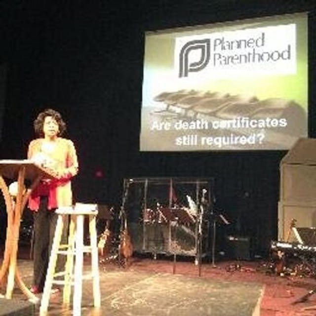 Former Planned Parenthood board member La Verne Tolbert (Image: Twitter) Image: LaVerne Tolbert educating on Planned Parenthood's racist agenda