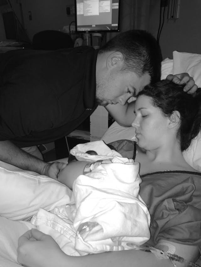 Craig and Meghann Jacobs hold their premature baby boy Luke who was born at 18 and a half weeks gestation. Photo courtesy of Meghann Jacobs. Craig and Meghann Jacobs hold their premature baby boy Luke who was born at 18 and a half weeks gestation. Photo courtesy of Meghann Jacobs.