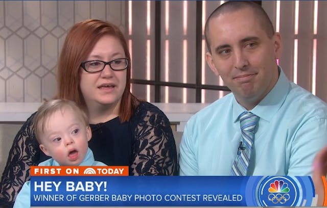 Gerber baby Lucas along with his parents on Today Show Image: Gerber baby Lucas along with his parents on Today Show