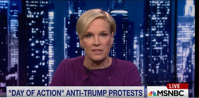 Cecile Richards discusses abortion during State of the Union speech (Image: MSNBC) Image: Cecile Richards