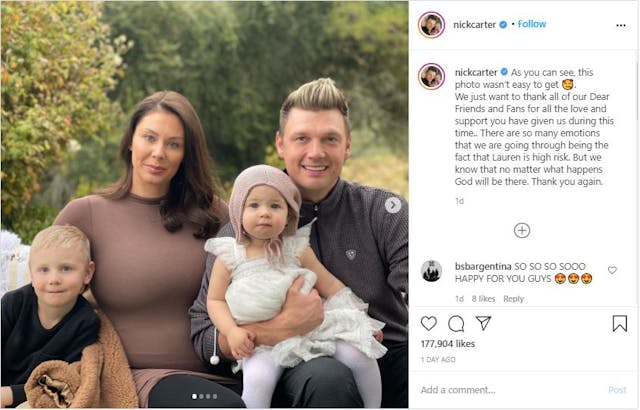 Nick Carter, via instagram