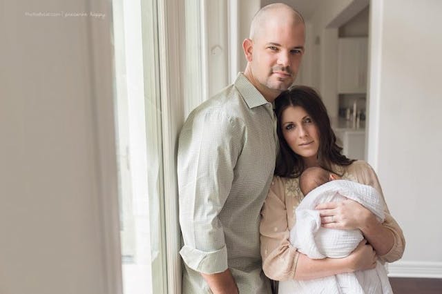The couple and their second daughter Ava. Photo by Leilani Rogers. The couple and their second daughter Ava. Photo by Leilani Rogers.