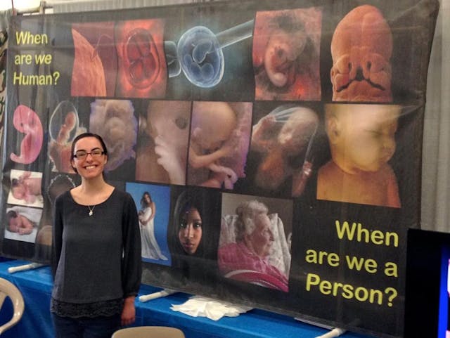 A grown up and healthy Rachel Rachel's mother refused to abort her.