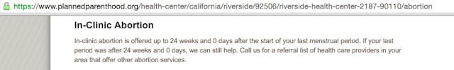 Abortions at 24 weeks, 0 days at the Riverside, California, Planned Parenthood Abortions at 24 weeks, 0 days at the Riverside, California, Planned Parenthood