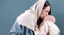 Nativity Scene with Mary and Baby Jesus