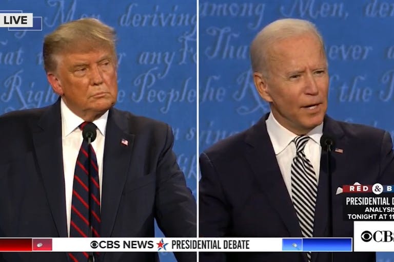 Image: 2020 Presidential Debate Donald Trump and Joe Biden