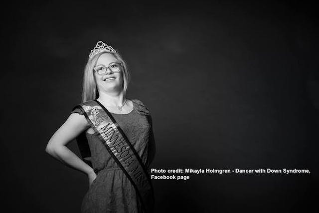 Mikayla Holmgren, who has Down syndrome, was a contestant in Miss Minnesota.