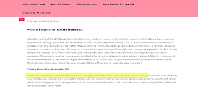 Screenshot, womenscenter.com Screenshot, womenscenter.com