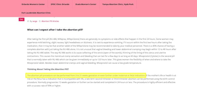 Screenshot, womenscenter.com
