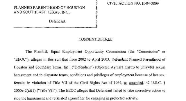 EEOC Sexual harassment claim against Planned Parenthood Child porn, harassment, and rape: Is Planned Parenthood a haven for sex offenders? image