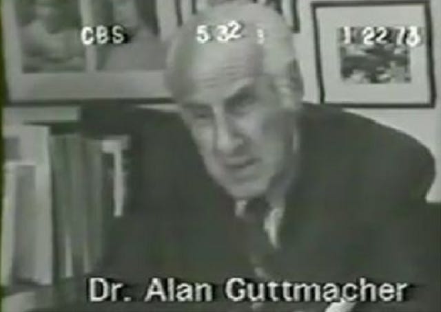 Alan Guttmacher, president of past Planned Parenthood (screenshot: CBS news) Alan Guttmacher, president of past Planned Parenthood (screenshot: CBS news)