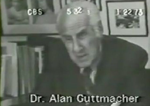 Alan Guttmacher, president of past Planned Parenthood (screenshot: CBS news)