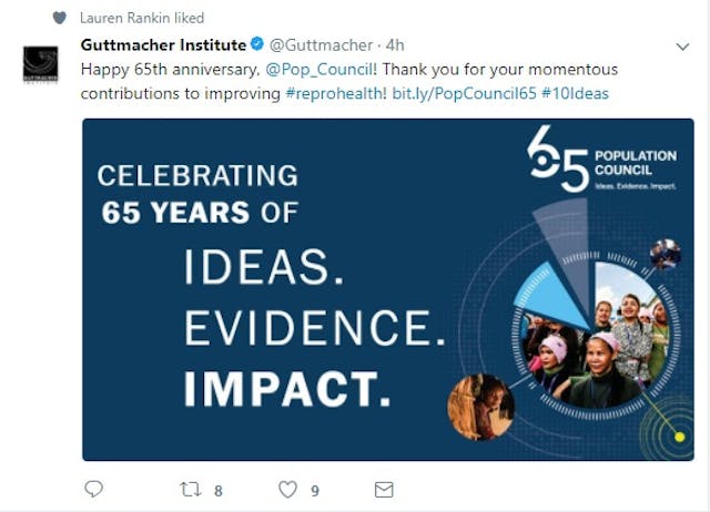 Population Council turns 65 Population Council turns 65