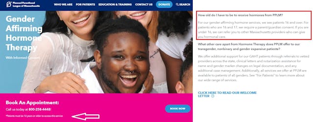 Image: Planned Parenthood League of Massachusetts Gender Affirming services for teens