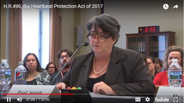 Prof Priscilla Smith testifies HR490 Heartbeat abortion bill Pro-abortion professor testifies against Heartbeat Bill using bogus, debunked abortion statistics image