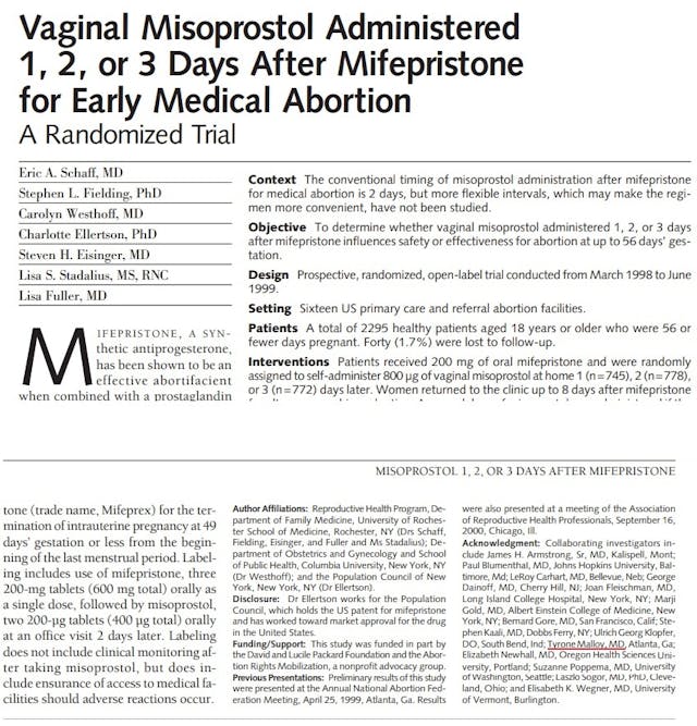 Tyrone Malloy mentioned in published abortion pill study Image: Tyrone Malloy mentioned in published abortion pill study