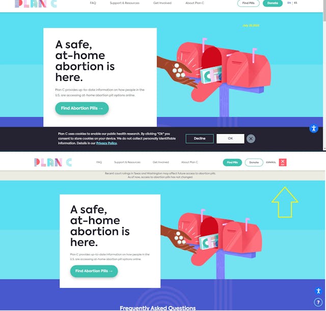 PlanC quick exit tab erases cached Image: PlanC quick exit button erases cached