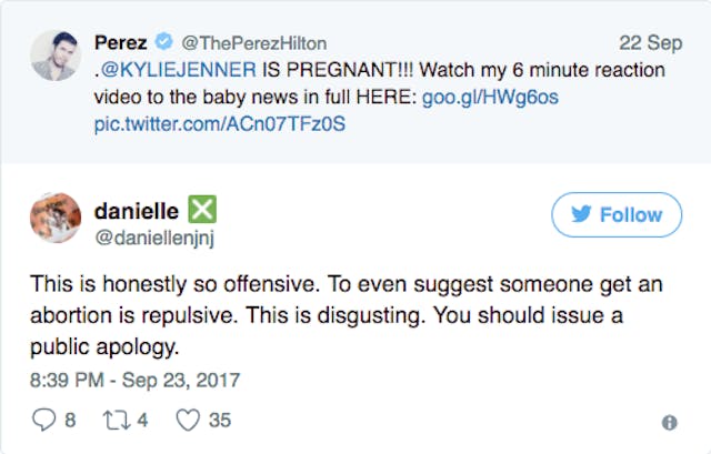 Perez Hilton tells Kylie Jenner to kill her child through abortion: ‘This is when being pro-choice really comes in handy’ image