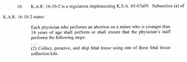 Kansas State Law on fetal tissue from abortion Planned Parenthood abortionist’s license suspended for failing to comply with state law on 13-year-old’s abortion image