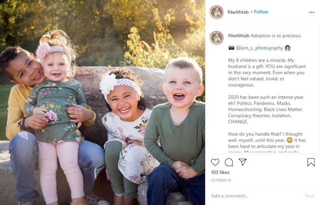 Family becomes party of 10 after adopting four siblings from foster care image