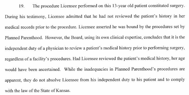Planned Parenthood procedures inadequate on child sexual abuse Allen Palmer suspension Planned Parenthood abortionist’s license suspended for failing to comply with state law on 13-year-old’s abortion image