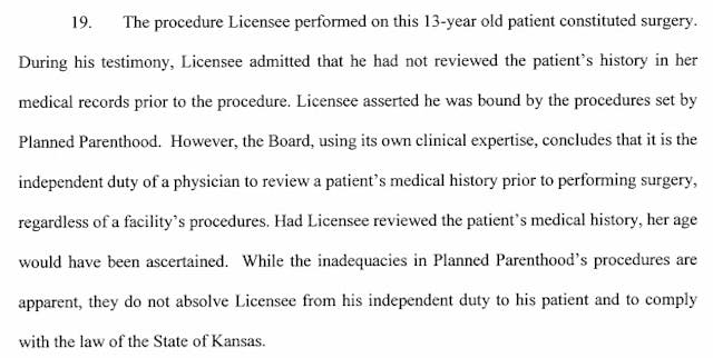 Planned Parenthood abortionist’s license suspended for failing to comply with state law on 13-year-old’s abortion image