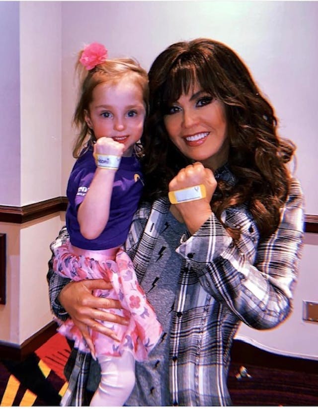 Naomi and Marie Osmond, a cofounder of Miracle Network Hospitals, before a concert. Photo courtesy of Angela Bakker. Preemie of the Week: Naomi, born weighing 364 grams, has inspired others to choose life image