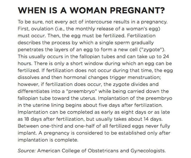 Screenshot from Guttmacher article Guttmacher, Planned Parenthood’s former research arm, misleads women on basic pregnancy facts image