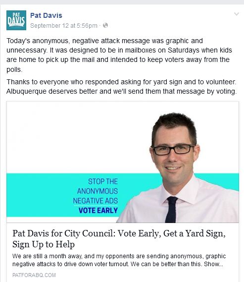 Pat Davis mailer ABQ abortion