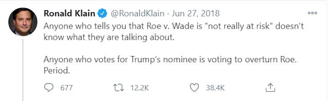 Image: Biden Chief of Staff Ron Klain Roe is at risk (Image: Twitter)