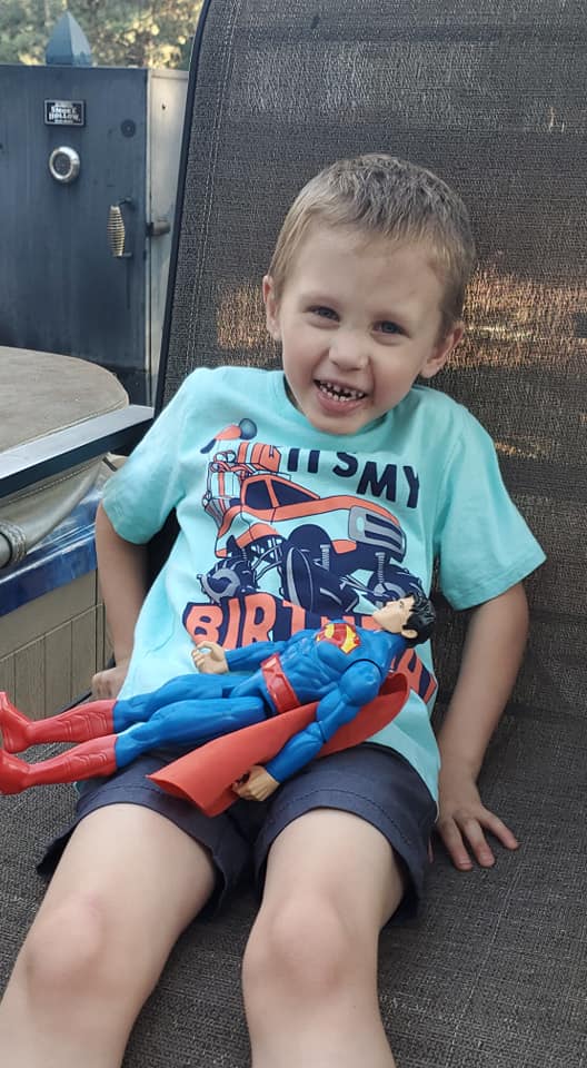 Logan at age four. Photo via Facebook group Prayers for Logan Ray.