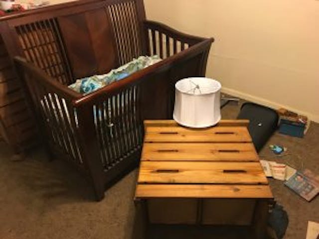 Flooded room of JoyHouse after Hurricane Harvey