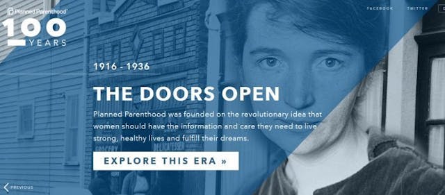 Planned Parenthood’s prominent image of founder Margaret Sanger Planned Parenthood not serious about disavowing racist history image