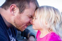 Lairs Johnston with his foster daughter