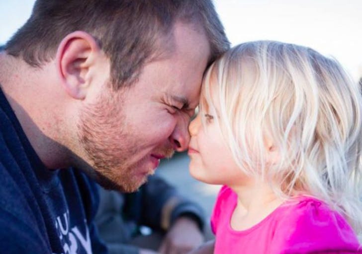 Lairs Johnston with his foster daughter