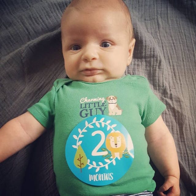 The author’s son at two months old nancy