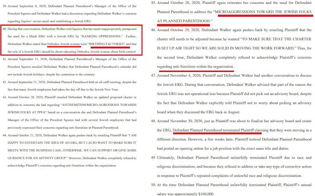 Discrimination lawsuit against Planned Parenthood alleged antisemitism in the abortion org Image: Discrimination lawsuit against Planned Parenthood alleged antiSemitism in the abortion org