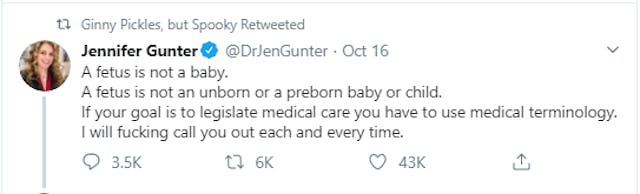 Abortionist Jennifer Gunter dehumanizes the baby in womb (Image: Twitter) Image: Jennifer Gunter dehumanizes the baby in womb (Image: Twitter)
