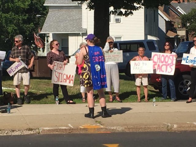 How we responded when NARAL activists came to protest our pregnancy center image