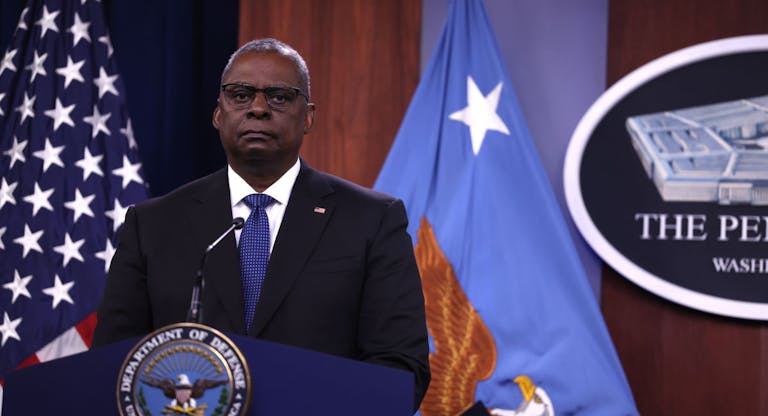 DOD Secretary Austin And Chairman Of The Joint Chiefs Milley Hold Press Conference