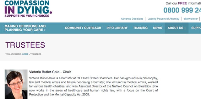 Screenshot, Compassion in Dying (UK) Screenshot, Compassion in Dying (UK)