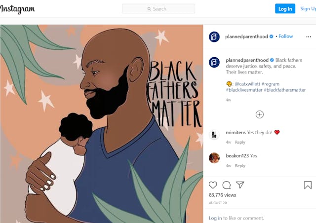 Planned Parenthood is duplicitous in stating ‘Black Fathers Matter’ image