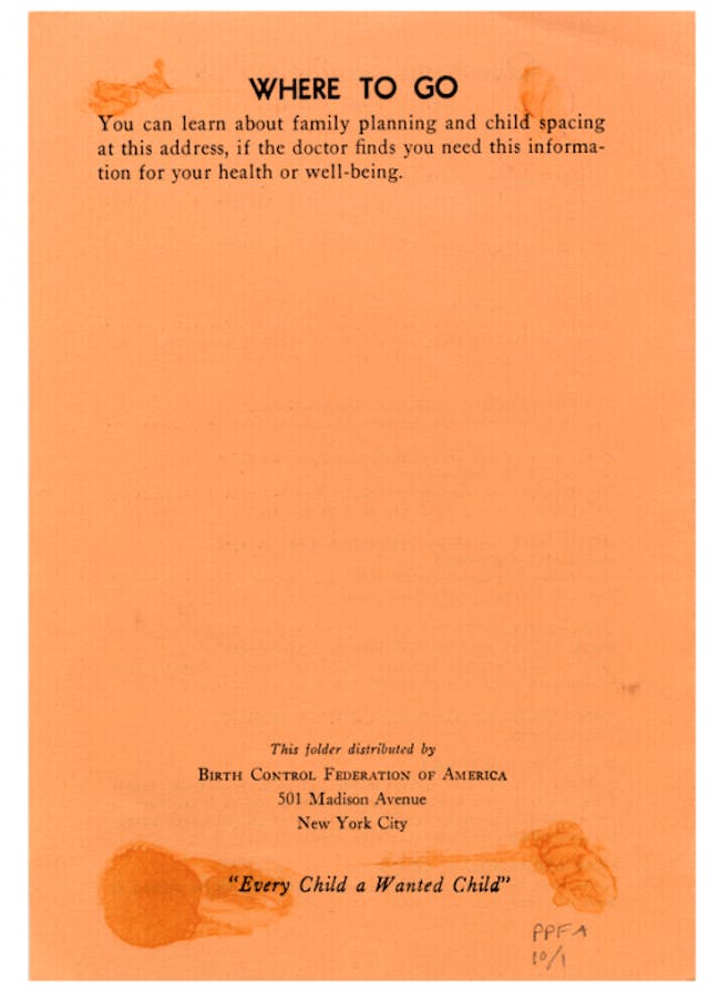 Old Planned Parenthood pamphlet: Abortion is ‘dangerous’ to the ‘life and health’ of women image