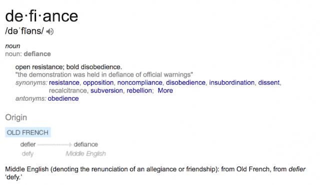 definition of defiance